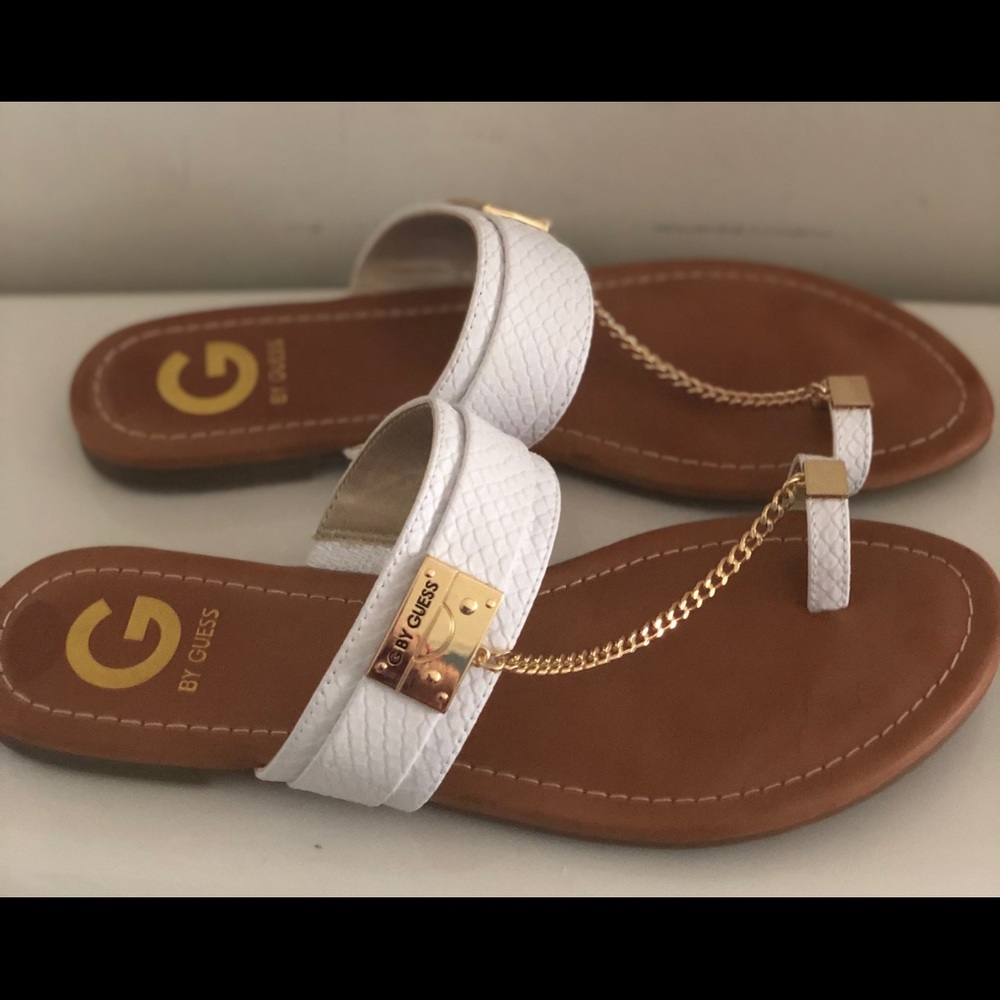 Guess white sandals